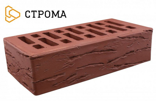 Облицовочный кирпич Строма одинарный 1 НФ Бордо мадейра