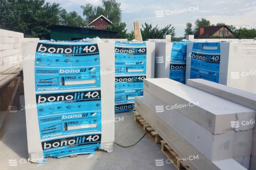 Газобетонные блоки Бонолит Дмитров D400 625х200х75 перегородочные